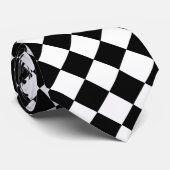 Schwarzweiss-Harlekin-Muster-Krawatte Krawatte (Gerollt)