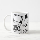 Schwarzweiß-Haushaltsdesigns Kaffeetasse (Links)