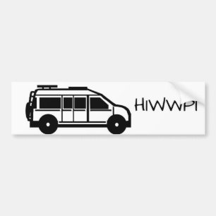 Schwarzweiss-HIWWPI Autoaufkleber