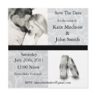 Schwarzweiß-Hochzeit "Save the Date"