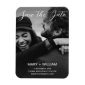 Schwarzweiß-Hochzeit speichern Sie das Datum Foto Magnet (Vertikal)
