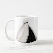 Schwarzweiss-Hochzeits-Kleid Kaffeetasse (Links)