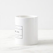 Schwarzweiss-Hochzeits-oder Jahrestags-Geschenk Kaffeetasse (Mittel)