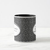Schwarzweiss-Hochzeits-Party-personalisierte Tasse (Zentrum)