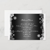 Schwarzweiss-Hochzeits-Proben-Abendessen Einladung (Vorne/Hinten)