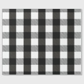 Schwarzweiss-Holzfäller kariert Geschenkpapier (Flach)