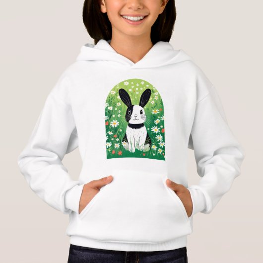 Schwarzweiß Hoodie (Vorderseite)