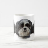Schwarzweiss-Hund Shih Tzu Kaffeetasse (Mittel)