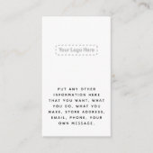 Schwarzweiß: Ihr Logo und soziale Links Begleitkarte (Vorderseite)