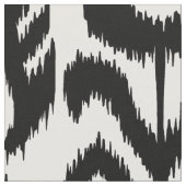 Schwarzweiss-Ikat Muster Stoff (Nahaufnahme)