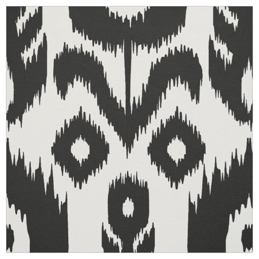 Schwarzweiss-Ikat Muster Stoff (Muster)