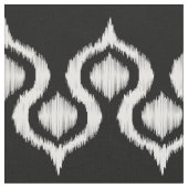 Schwarzweiss-Ikat Stammes- Muster Stoff (Nahaufnahme)