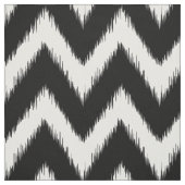 Schwarzweiss-Ikat Zickzack Stoff (Muster)