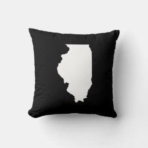 Schwarzweiß-Illinois Kissen