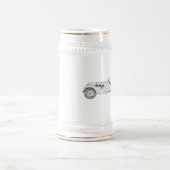 Schwarzweiss-Illustration 1936 BMWs 328 Bierglas (Mittel)