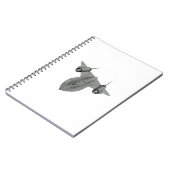 Schwarzweiss-Illustration der Amsel-SR71 Notizblock (Linke Seite)