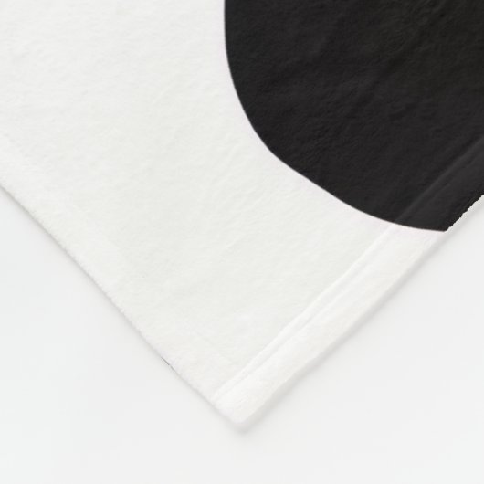 Schwarzweiß-Imitat Cowhide Fleecedecke (Ecke)