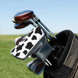 Schwarzweiß-Imitat Cowhide Golf Headcover