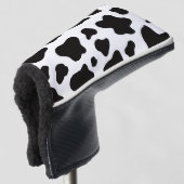Schwarzweiß-Imitat Cowhide Golf Headcover (3/4 Vorderseite)