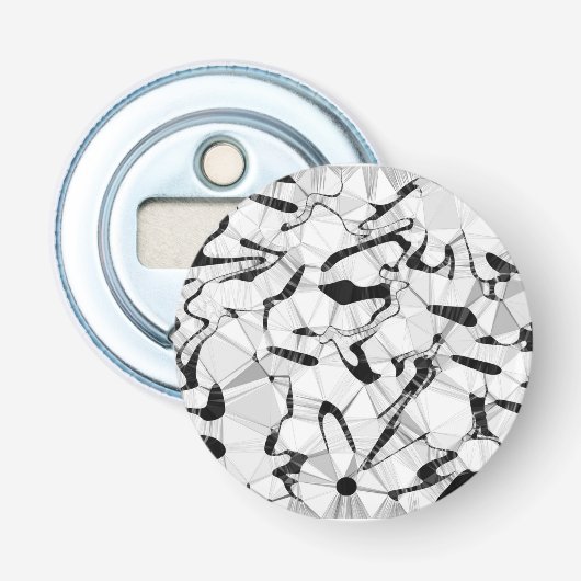 Schwarzweiß in Motion Round Bottle Opener Flaschenöffner (Vorderseite)