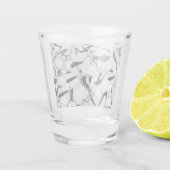 Schwarzweiß in Motion Shot Glass Schnapsglas (Rückseite)
