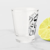 Schwarzweiß in Motion Shot Glass Schnapsglas (Links)