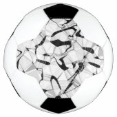 Schwarzweiß in Motion Soccer Ball (Vorderseite)
