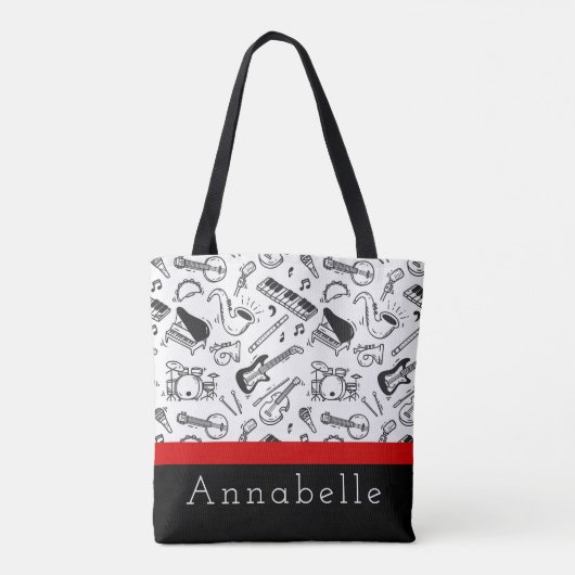 Schwarzweiss-Instrumente Tasche (Rückseite)