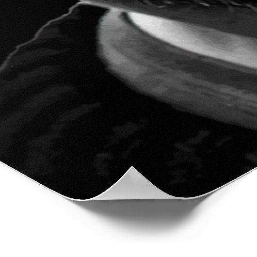 Schwarzweiß-Jake-Gyllenhaal-Zitat Poster (Ecke)