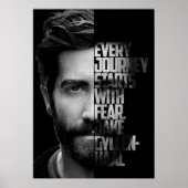 Schwarzweiß-Jake-Gyllenhaal-Zitat Poster (Vorne)