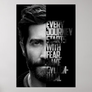 Schwarzweiß-Jake-Gyllenhaal-Zitat Poster