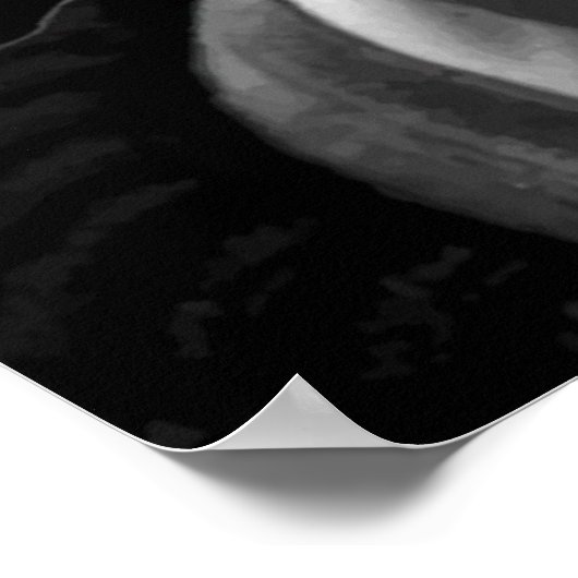 Schwarzweiß-Jake-Gyllenhaal-Zitat Poster (Ecke)