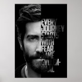 Schwarzweiß-Jake-Gyllenhaal-Zitat Poster (Vorne)