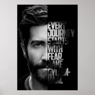 Schwarzweiß-Jake-Gyllenhaal-Zitat Poster