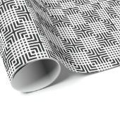 Schwarzweiß-Japanisch Geschenkpapier (Rolleneckpunkt)