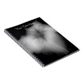 Schwarzweiß-Japanisch-Irislesegerät für Blume Notizblock (Rechte Seite)