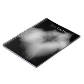 Schwarzweiß-Japanisch-Irislesegerät für Blume Notizblock (Linke Seite)