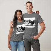 Schwarzweiss-Jersey-Riese-T - Shirt (Unisex)