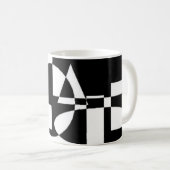 Schwarzweiss Kaffeetasse (VorderseiteRechts)