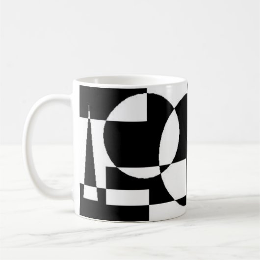 Schwarzweiss Kaffeetasse (Links)