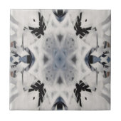 Schwarzweiss-Kaleidoskop-Graffiti Fliese (Vorderseite)