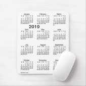 Schwarzweiss-Kalender des Großdruck-2019 durch Mousepad (Mit Mouse)