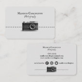 Schwarzweiss-Kameraphotographie Visitenkarte (Vorne/Hinten)