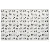 Schwarzweiss-Kameras Stoff (Fat Quarter (45,7 x 55,9 cm))