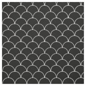 Schwarzweiss-Kamm-Muschel-Muster Stoff (Muster)