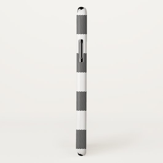 Schwarzweiß kariert Case-Mate iPhone hülle (Hinten/Rechts)