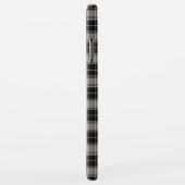 Schwarzweiß Kariert mit Monogramm Case-Mate iPhone Hülle (Hinten/Rechts)