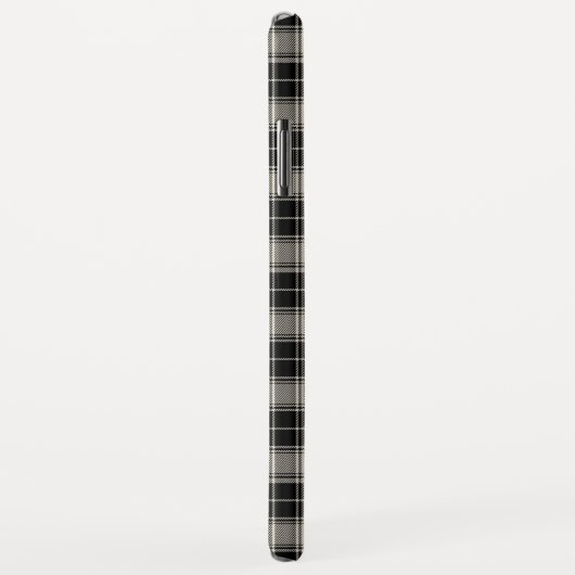 Schwarzweiß Kariert mit Monogramm Case-Mate iPhone Hülle (Hinten/Rechts)