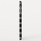 Schwarzweiß Kariert mit Monogramm Case-Mate iPhone Hülle (Hinten/Links)