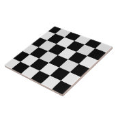 Schwarzweiss-kariertes Fliese (Seite)